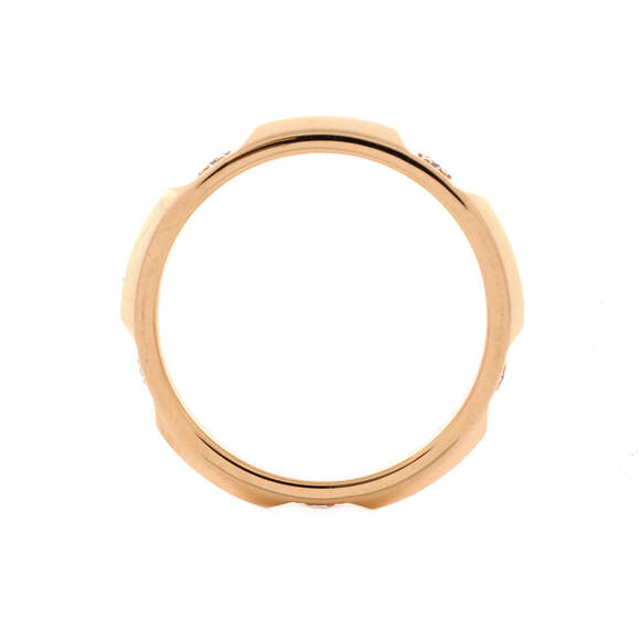 Tiffany & Co. 2.5mm True Band Ring 18K Rose Gold with Diamonds